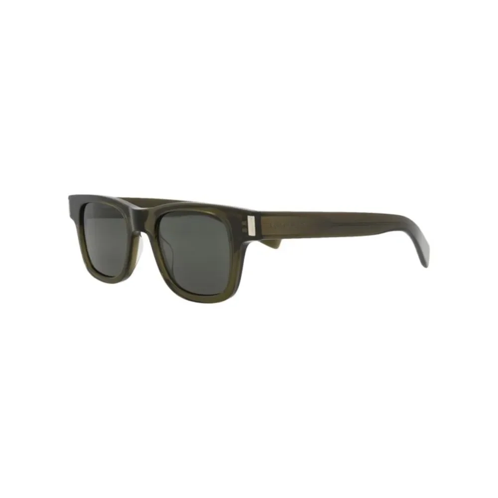 Saint Laurent Square-Frame Acetate Sunglasses Green Unisex-Adult